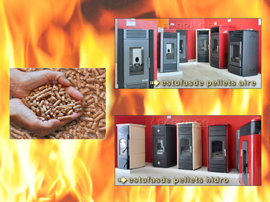 Estufas de Pellet - Estufas de pellet aire. - Estufas de pellet agua (radiadores, suelo radiante, etc.)