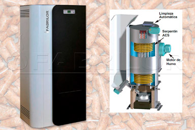 Calderas OSLO 18, 24 y 31 Kw  con agua caliente sanitaria Con producción de agua caliente sanitarialimpieza automatica de intercambiadores. Control GSM (opcional)